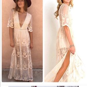 Morocco Sands Lace Maxi Dress